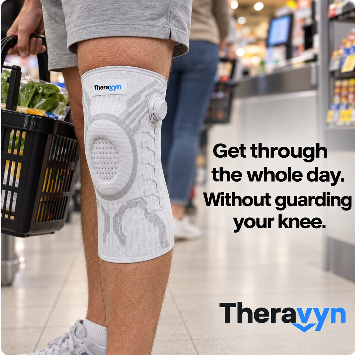 Get through the whole day without guarding your knee